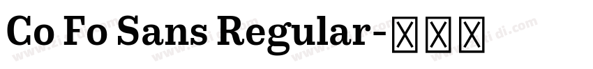 Co Fo Sans Regular字体转换